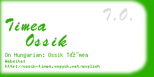 timea ossik business card